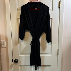 Gilligan & O'Malley Black Wrap Style Stretchy Sleepwear Robe - Size XS/S